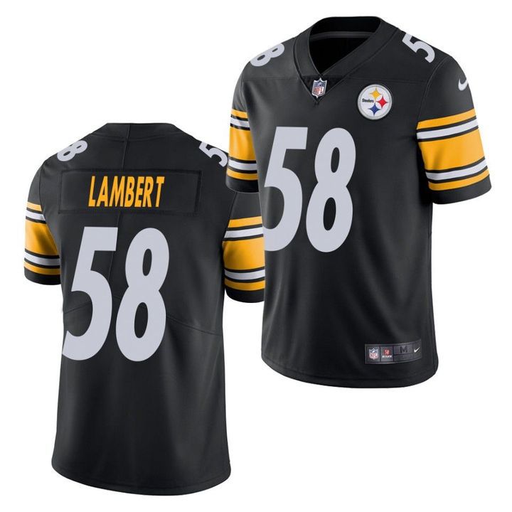 Men Pittsburgh Steelers 58 Jack Lambert Nike Black Limited NFL Jersey